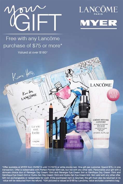 myer lancome gift.